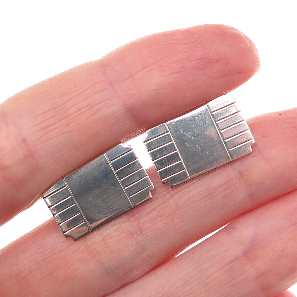 Swank 925 Sterling Silver Antique Art Deco Cufflinks
